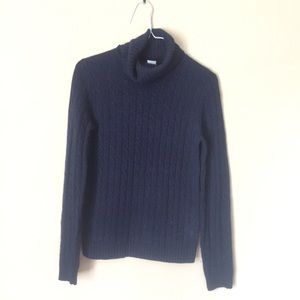 Jcrew navy blue lightweight cable knit sweater Xs